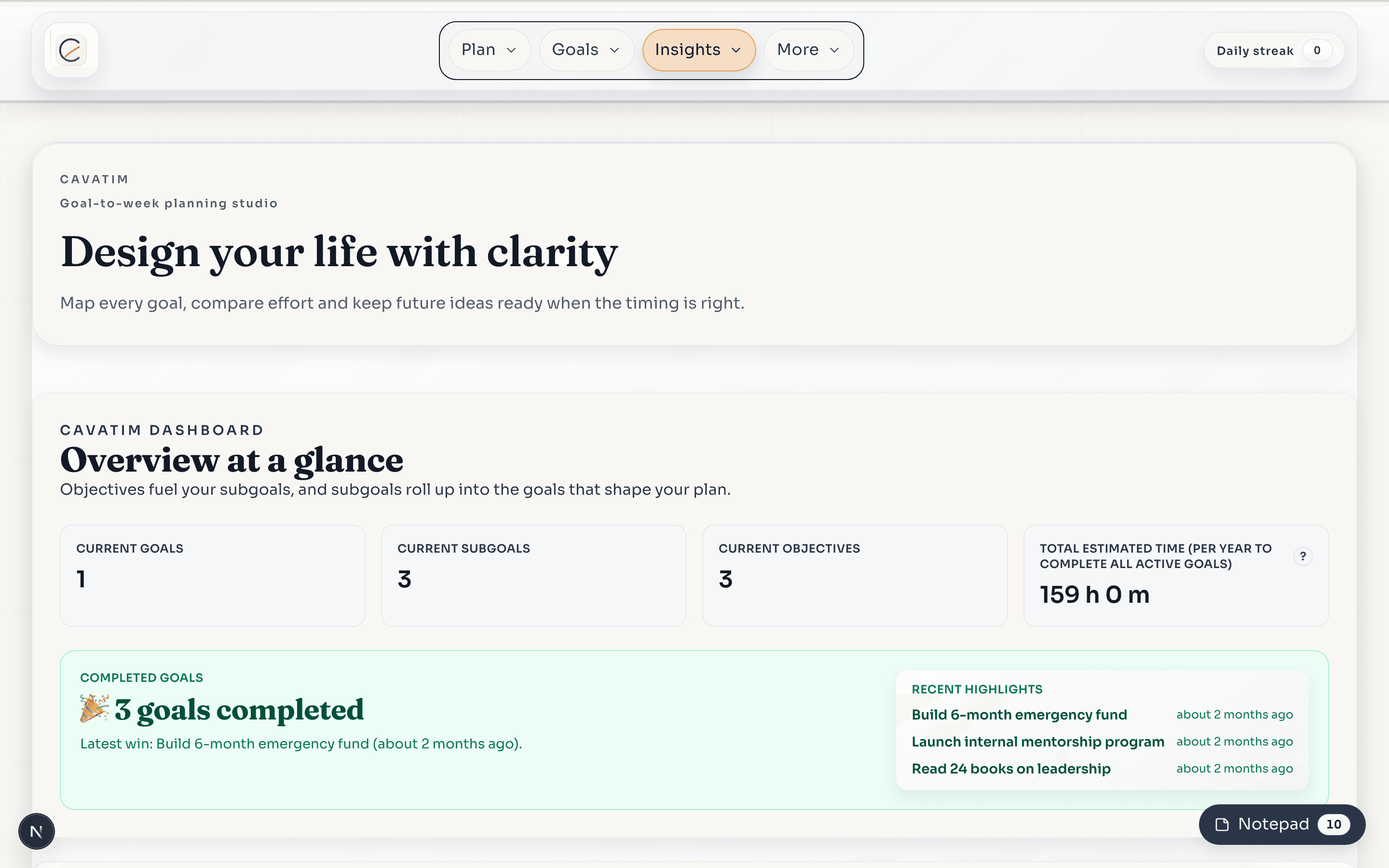 Live demo dashboard preview